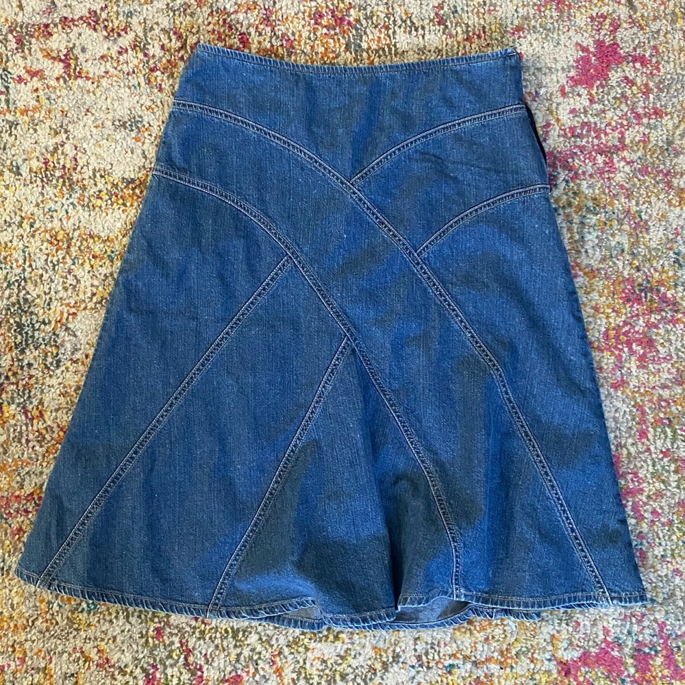 patchwork jones new york denim mini skirt, 90s or y2k! so cute
